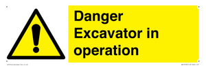 Danger Excavator in operation